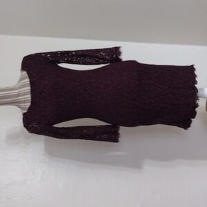 Diane Von Furstenberg Burgundy Lace Zarita Mini Dress Size 6